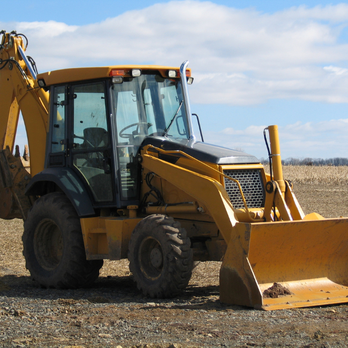 imagem de uma retroescavadeira